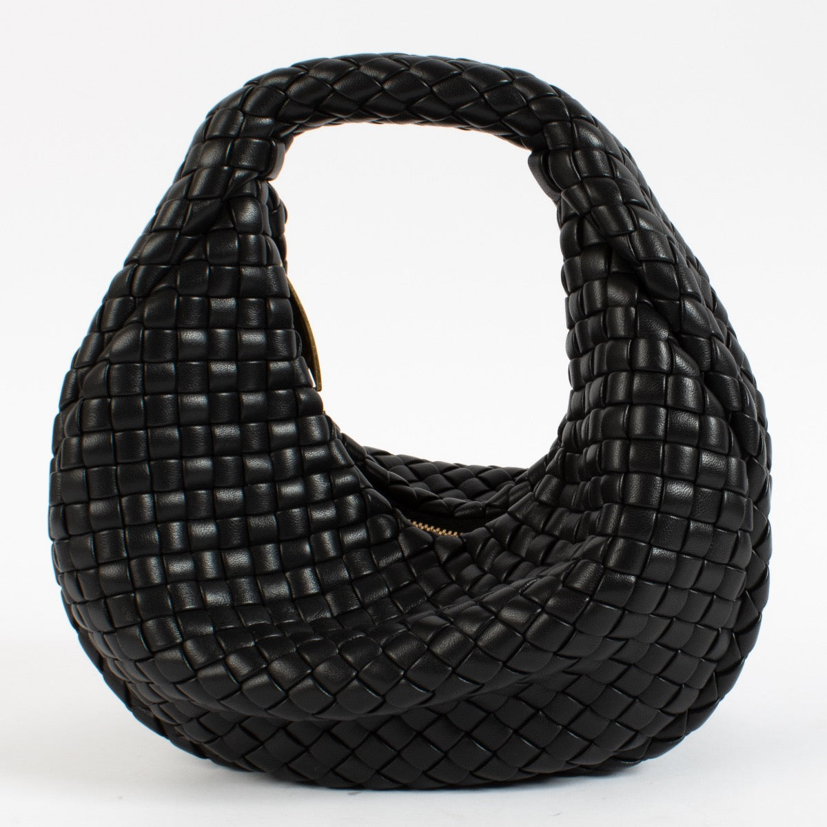 Shop 100% authentic secondhand Bottega Veneta Black Woven Leather Shoulder Bag on Labellov.com