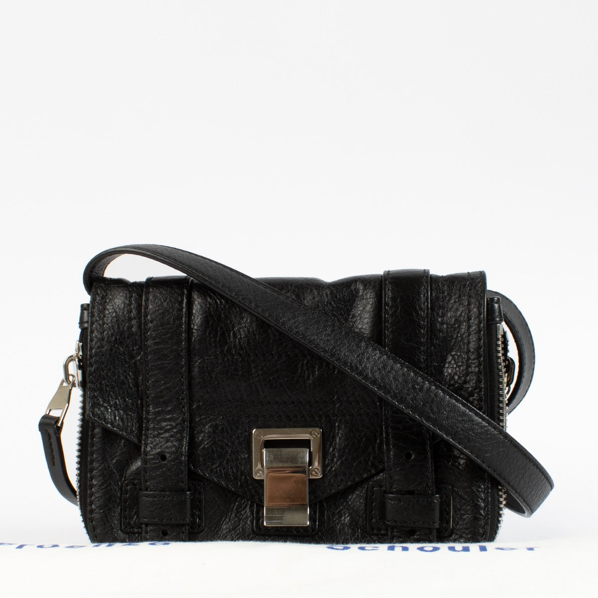 Shop 100% authentic secondhand Proenza Schouler Black Paper Zip PS1 Mini Bag on Labellov.com