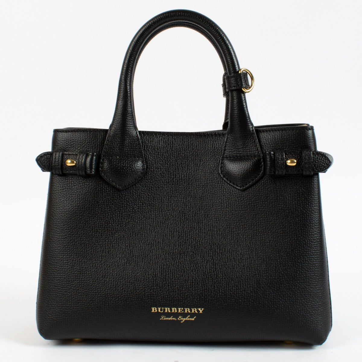 Shop 100% authentic second hand Burberry Black Small Banner Top Handle Bag on Labellov.com