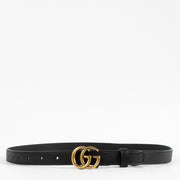 Shop 100% authentic second hand Gucci Black GG Marmont Thin Belt on Labellov.com