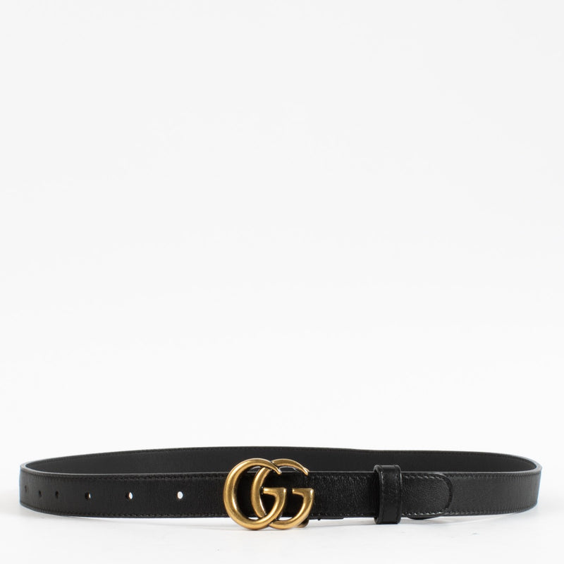 Shop 100% authentic second hand Gucci Black GG Marmont Thin Belt on Labellov.com