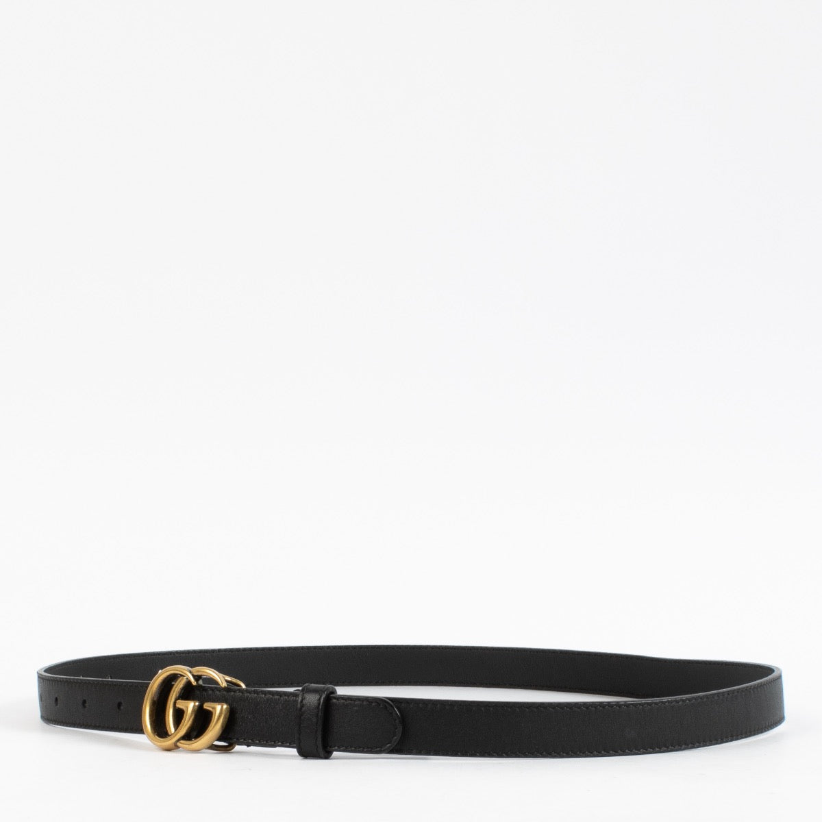 Shop 100% authentic second hand Gucci Black GG Marmont Thin Belt on Labellov.com