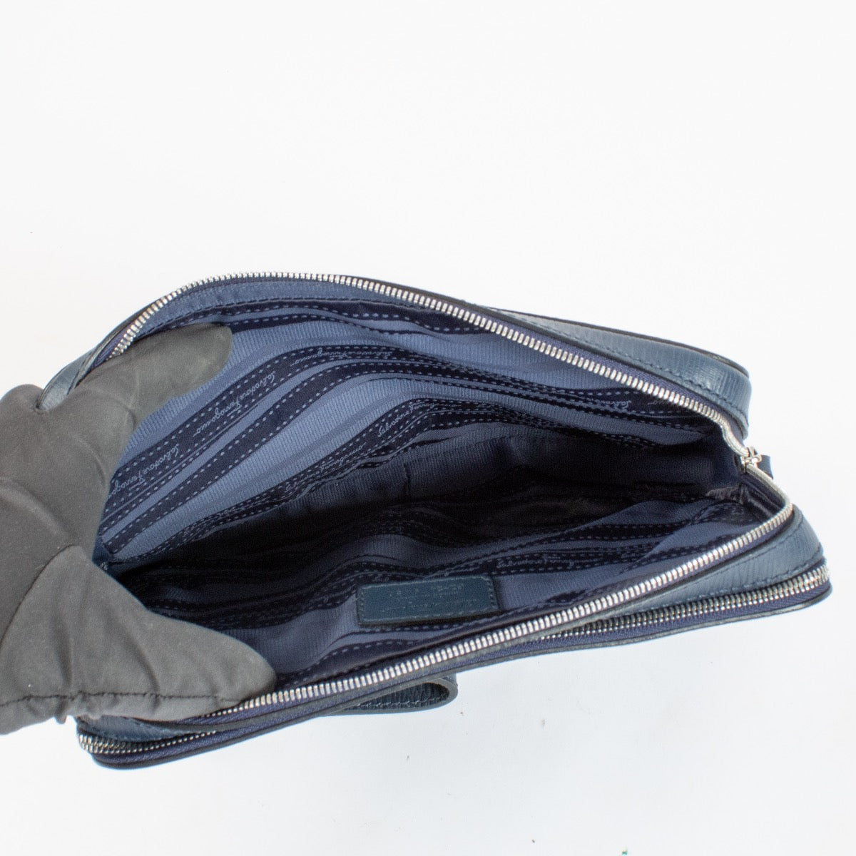 Shop 100% authentic second hand Ferragamo Blue Clutch on Labellov.com