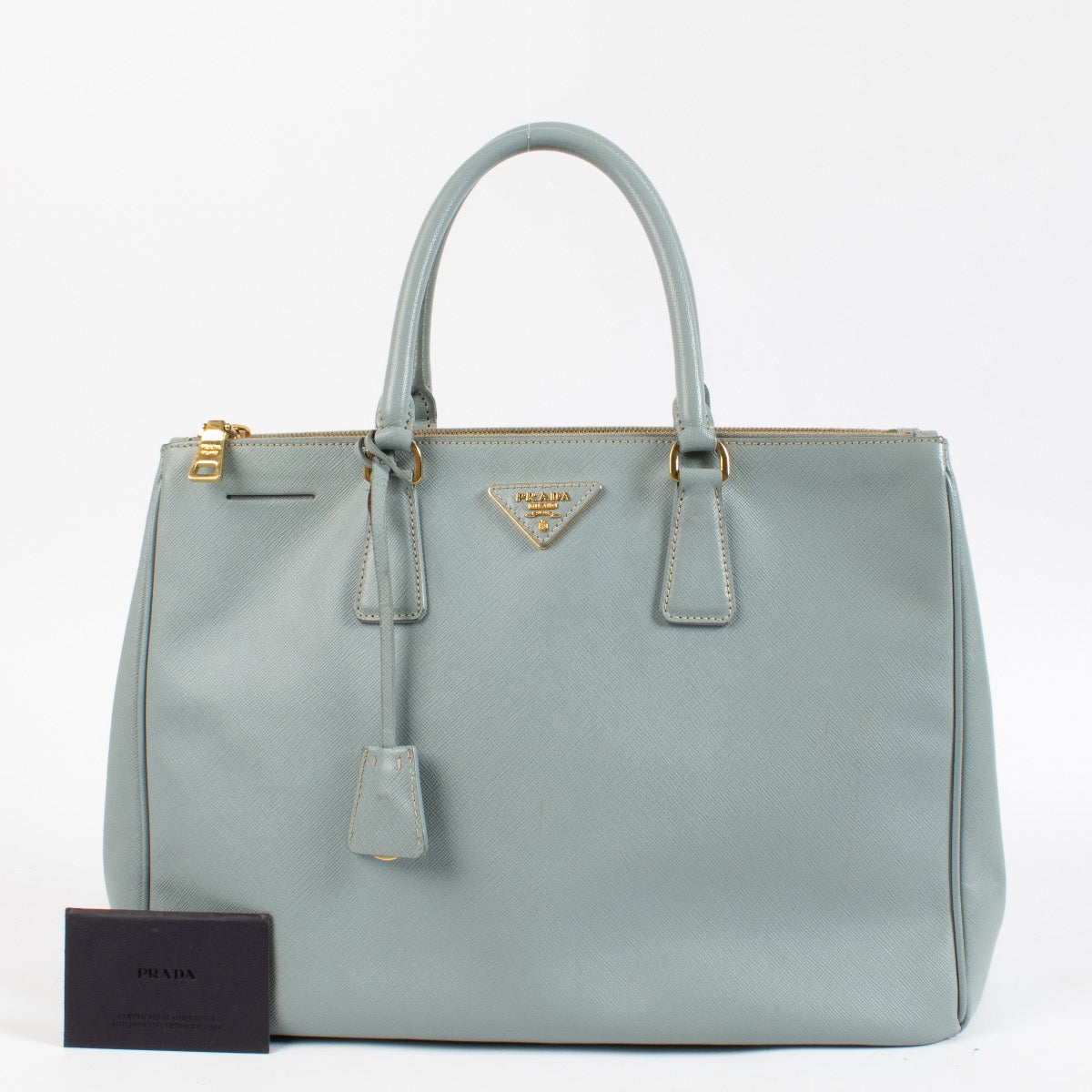 Shop 100% authentic second hand Prada Blue Saffiano Large Galleria Top Handle Bag on Labellov.com