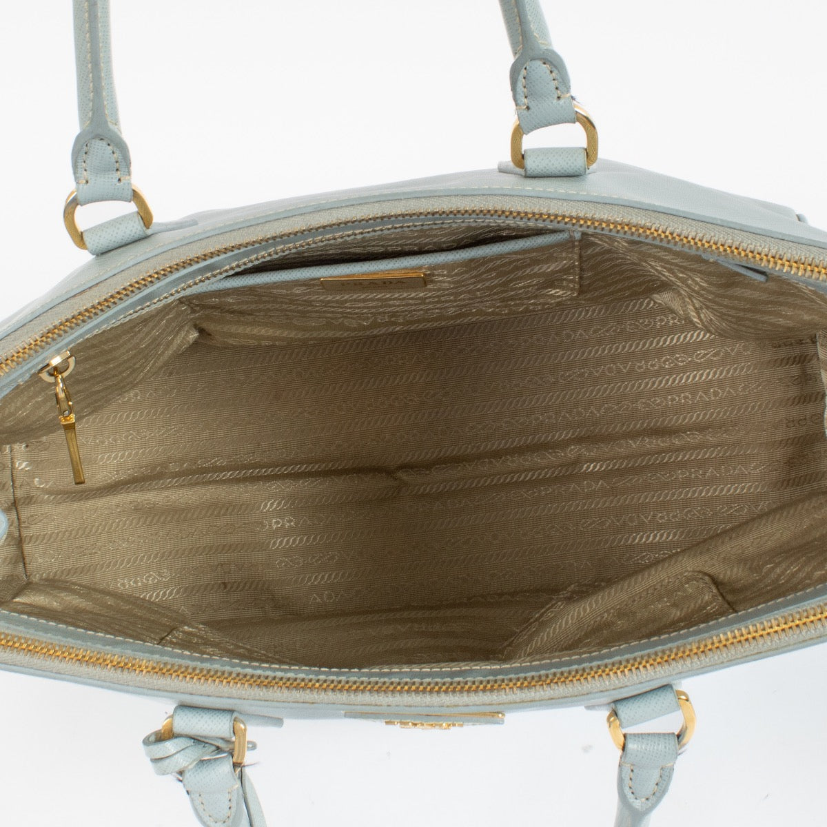 Shop 100% authentic second hand Prada Blue Saffiano Large Galleria Top Handle Bag on Labellov.com
