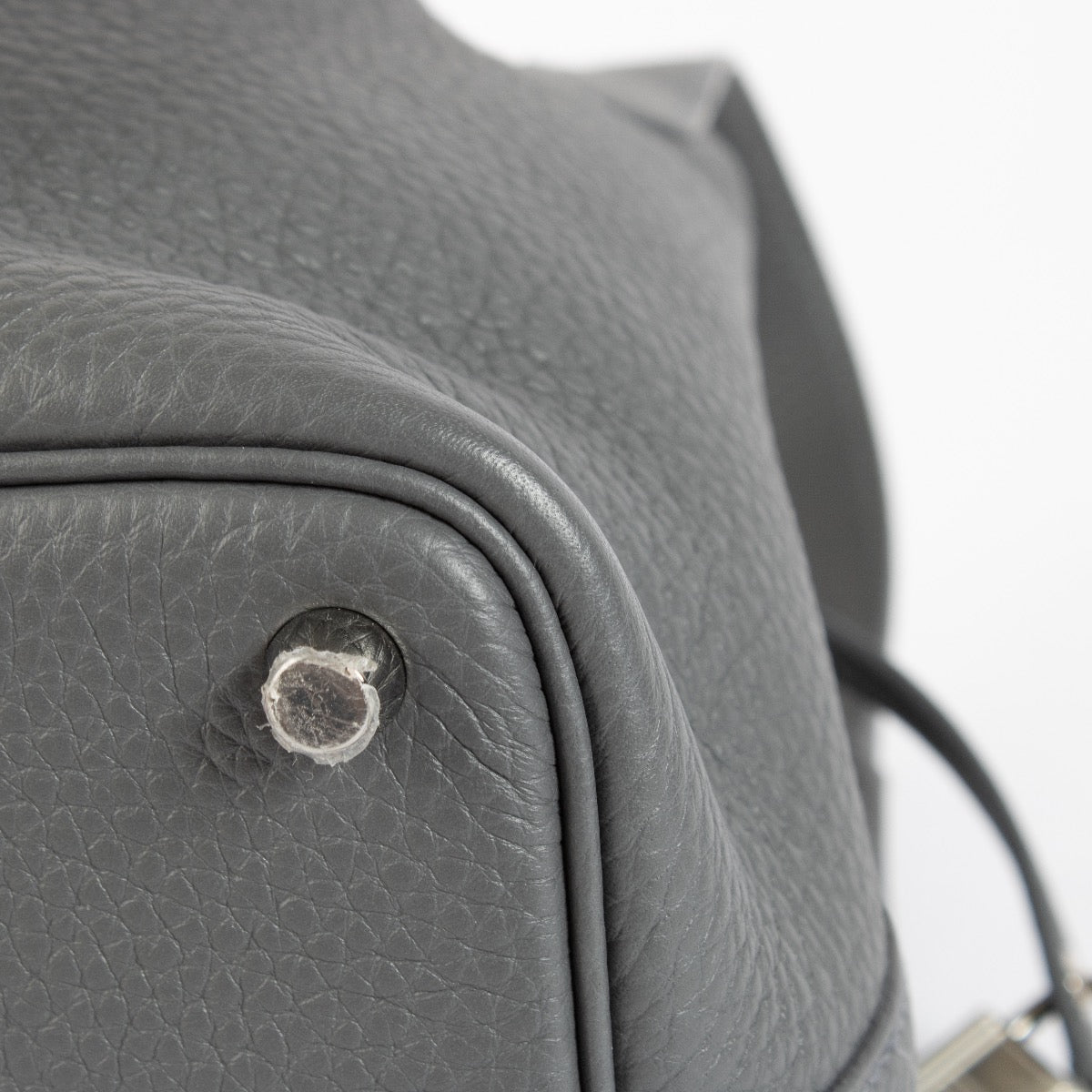 shop 100% authentic second hand Hermès Picotin Lock 18 Gris Ardoise Clemence Taurillon PHW on Labellov.com