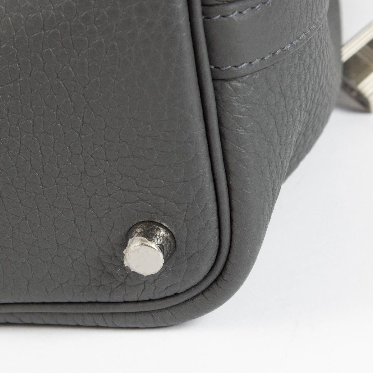 shop 100% authentic second hand Hermès Picotin Lock 18 Gris Ardoise Clemence Taurillon PHW on Labellov.com