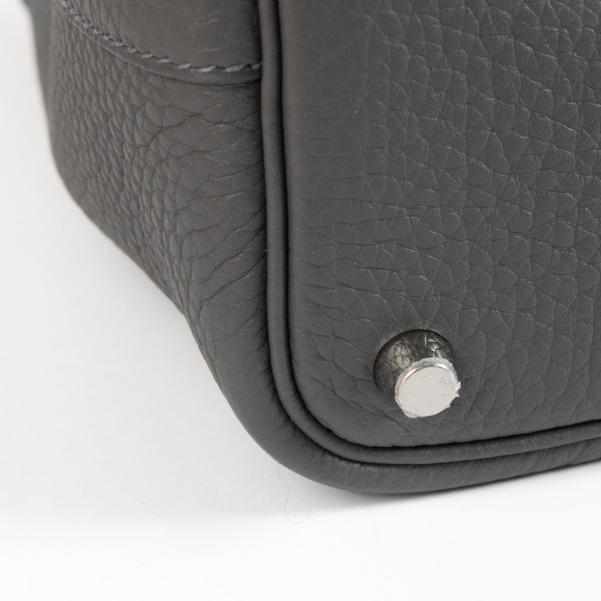 shop 100% authentic second hand Hermès Picotin Lock 18 Gris Ardoise Clemence Taurillon PHW on Labellov.com