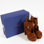 shop 100% authentic second hand Aquazurra Cognac Suede Heels - Size 39 on Labellov.com