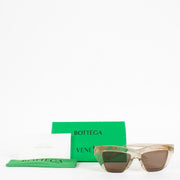Authentic pre-loved Bottega Veneta Nude Brown Cat Eye Sunglasses on Labellov.com