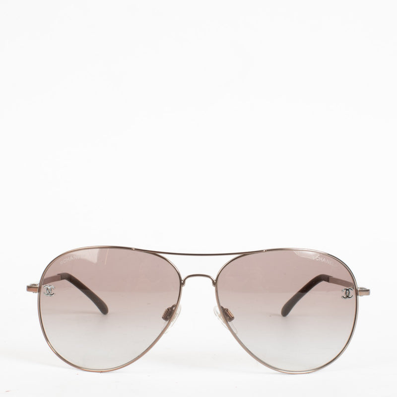 Authentic pre-loved Chanel Brown Aviator Sunglasses on Labellov.com