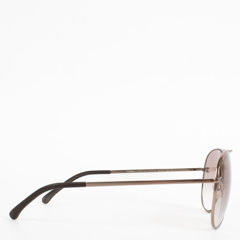 Authentic pre-loved Chanel Brown Aviator Sunglasses on Labellov.com