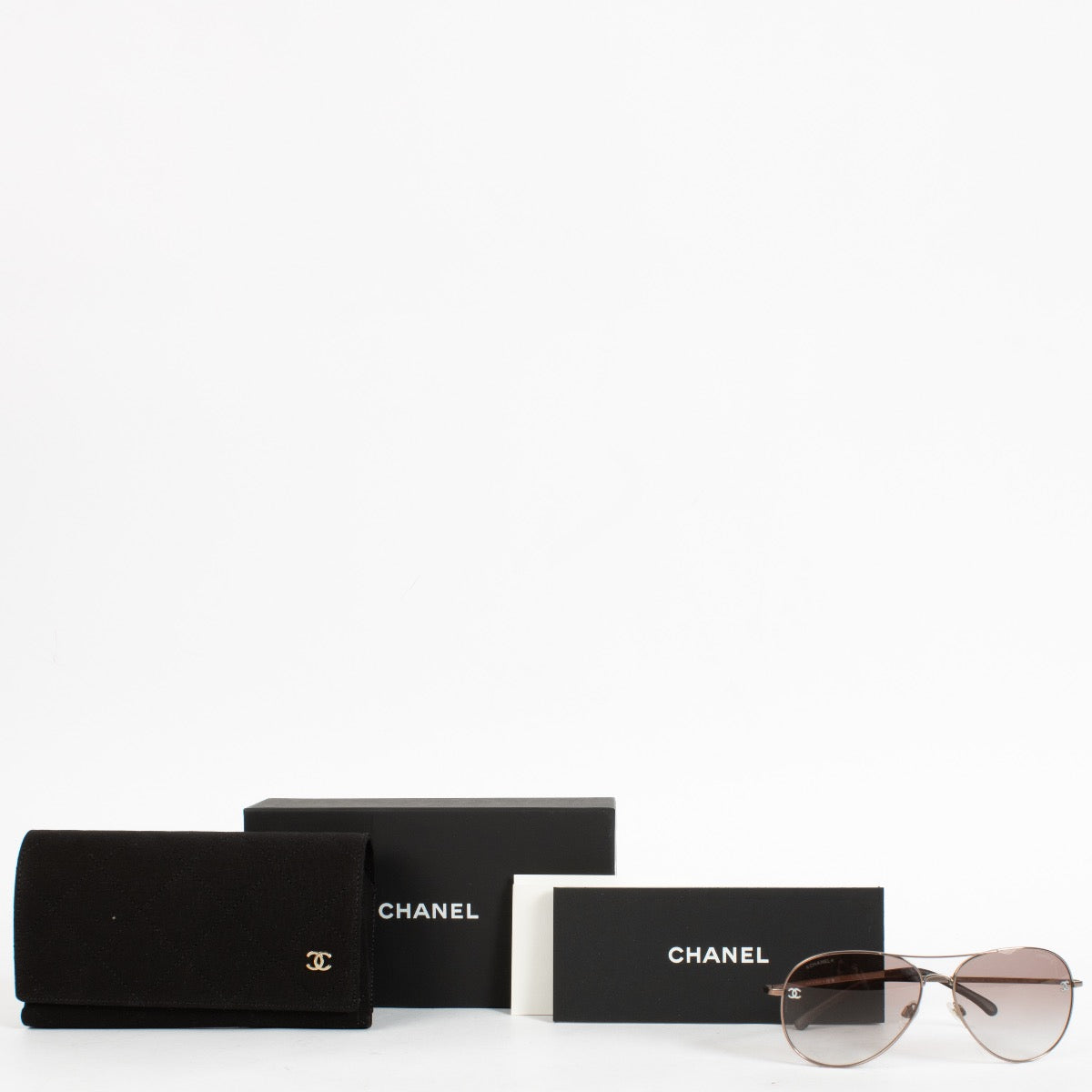 Authentic pre-loved Chanel Brown Aviator Sunglasses on Labellov.com