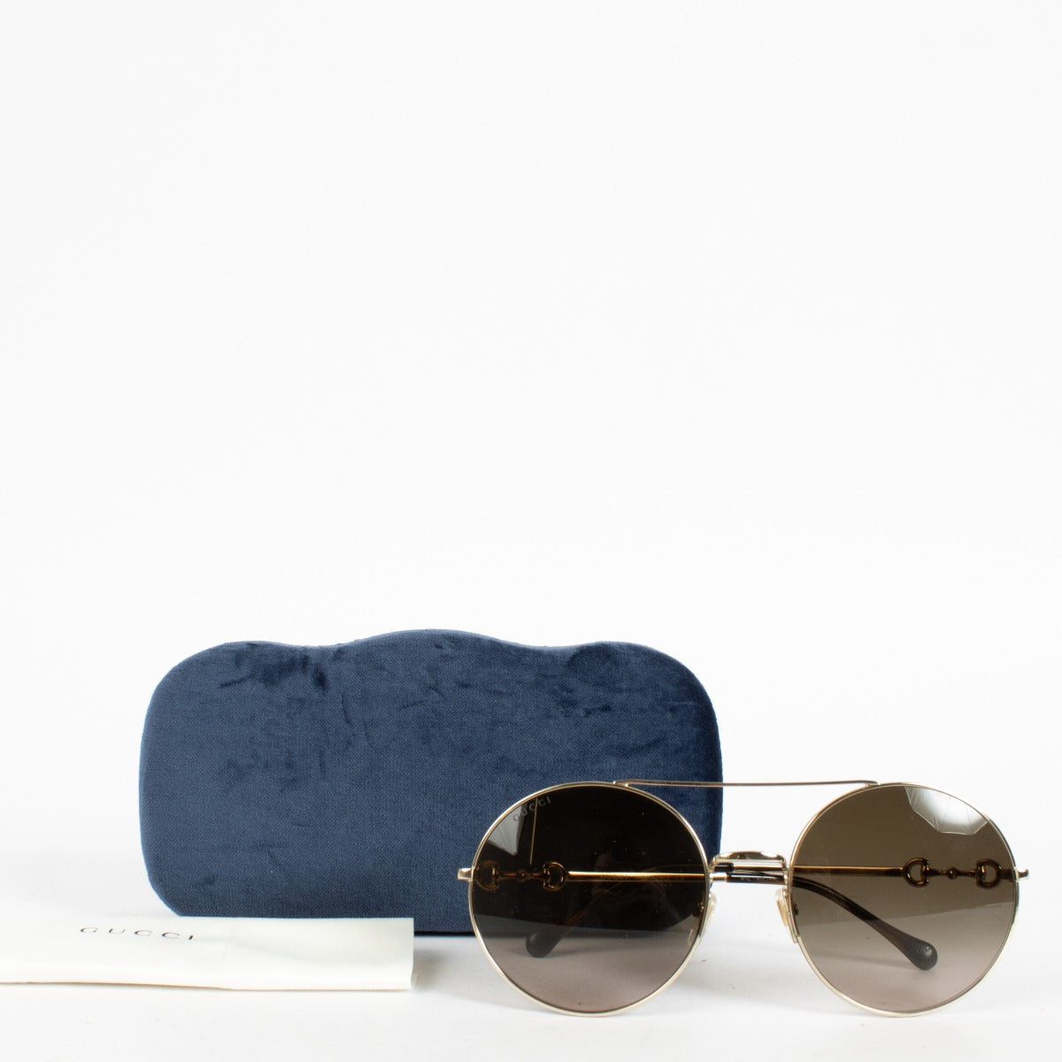 Authentic pre-loved Gucci Gold Horsebit Sunglasses on Labellov.com