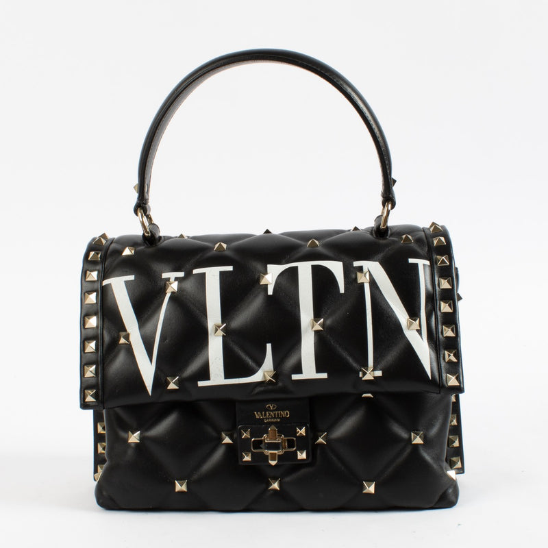 Shop safe online at Labellov in Antwerp, Brussels and Knokke this 100% authentic second hand Valentino Garavani Black VLTN Candystud Bag
