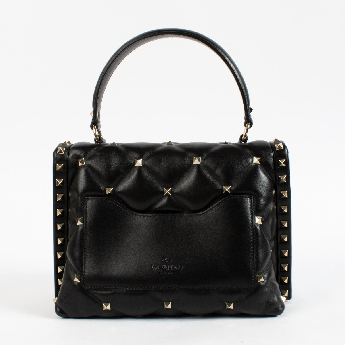 Shop safe online at Labellov in Antwerp, Brussels and Knokke this 100% authentic second hand Valentino Garavani Black VLTN Candystud Bag