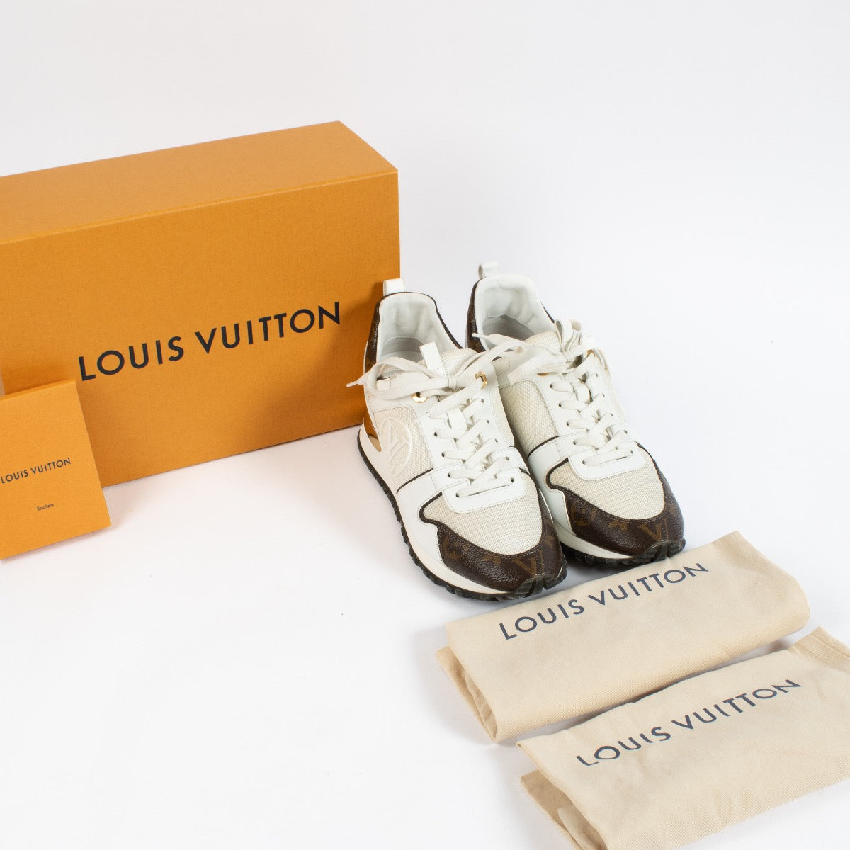 shop 100% authentic second hand Louis Vuitton White Run Away Sneakers - Size 38 on Labellov.com