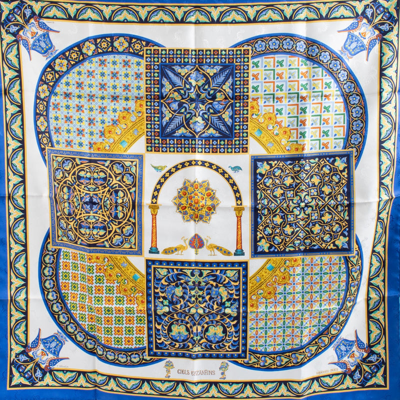 shop 100% authentic second hand Hermès Ciel Byzantins Silk 90 Scarf on Labellov.com