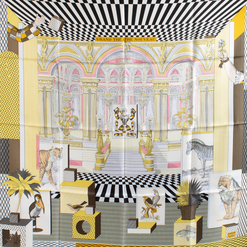 shop 100% authentic second hand Hermès Grand Théâtre Nouveau 90 Silk Scarf on Labellov.com