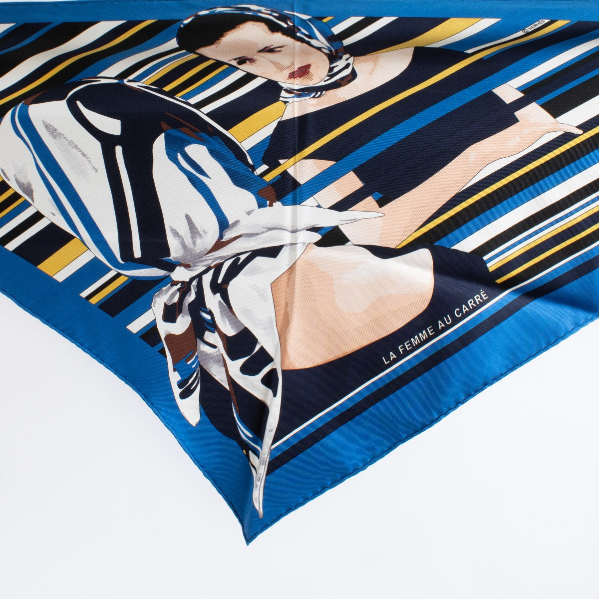 shop 100% authentic second hand Hermès La Femme Au Carré Silk Triangle Scarf on Labellov.com
