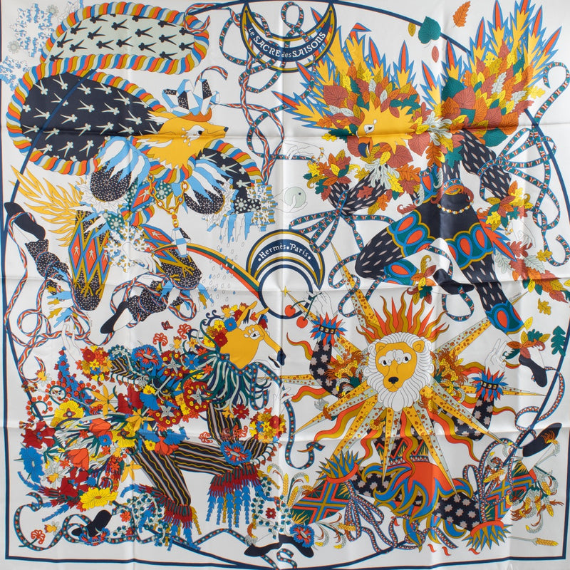 shop 100% authentic second hand Hermès Le Sacre Des Saisons Silk 90 Scarf on Labellov.com