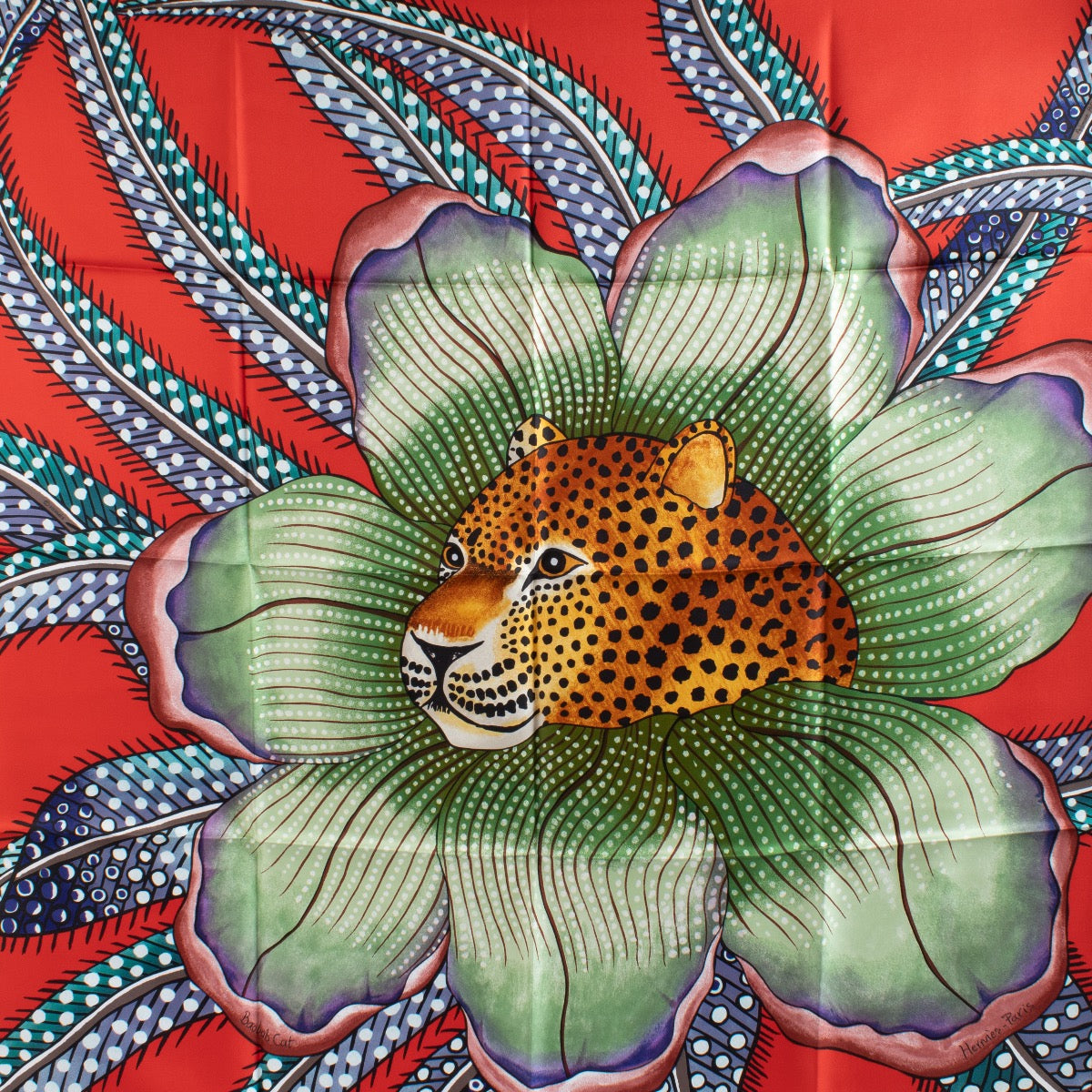 shop 100% authentic second hand Hermès Baobab Cat Silk 90 Scarf on Labellov.com