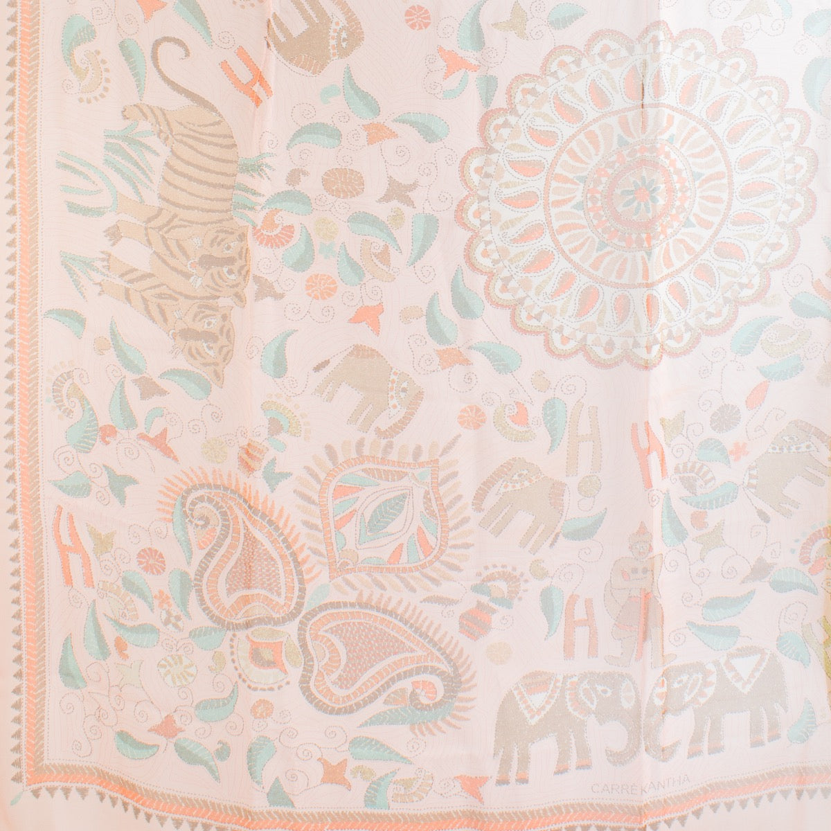 shop 100% authentic second hand Hermès Carré Kantha Mousseline 180 Silk Shawl on Labellov.com