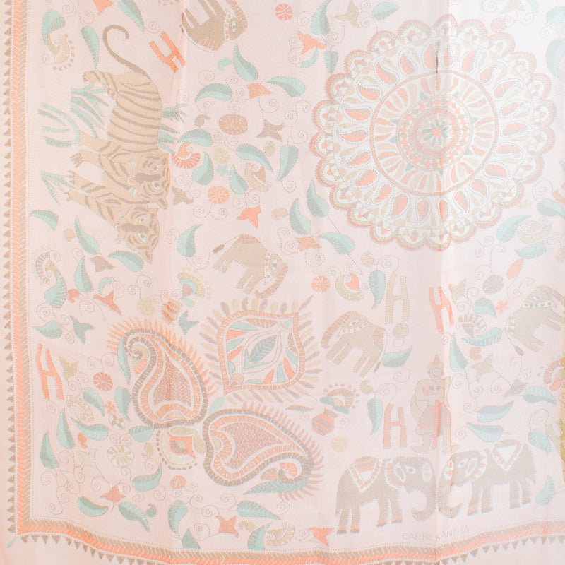 shop 100% authentic second hand Hermès Carré Kantha Mousseline 180 Silk Shawl on Labellov.com