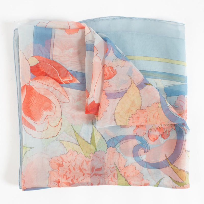 shop 100% authentic second hand Hermès Fleurs & Balcon Mousseline 180 Silk Scarf on Labellov.com