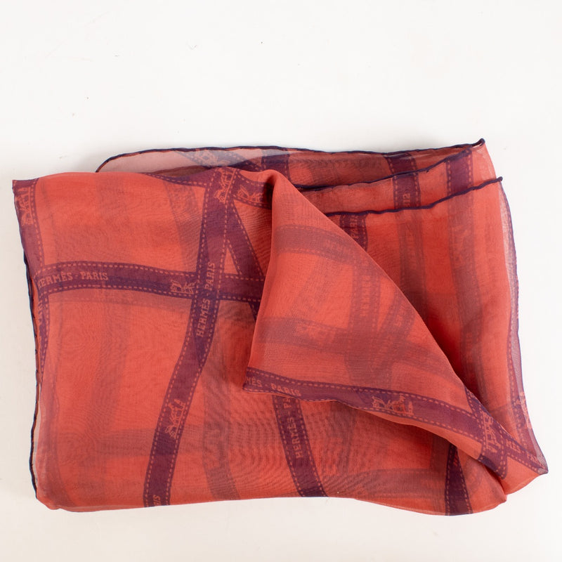 shop 100% authentic second hand Hermès Pink Bolduc Silk Mousseline Long Scarf on Labellov.com