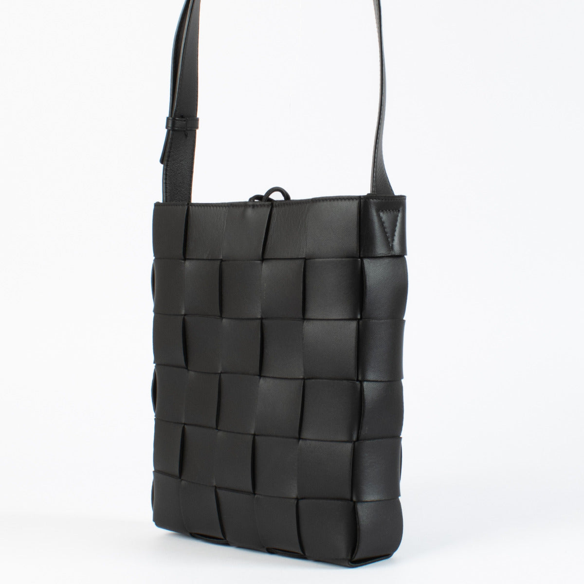 Bottega Veneta Black Cassette Messenger Bag