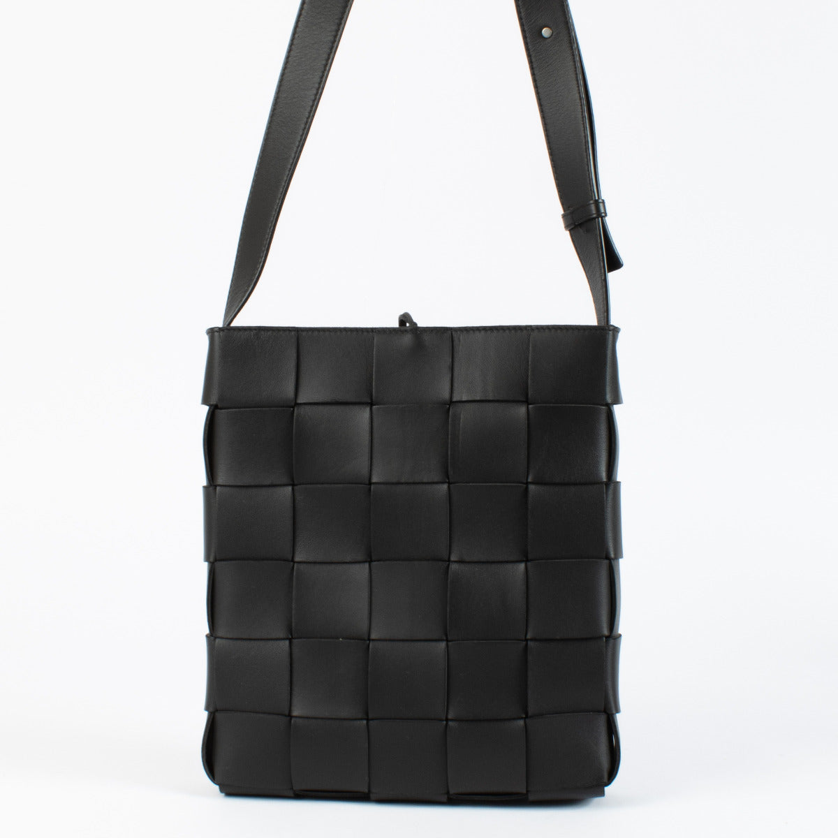 Bottega Veneta Black Cassette Messenger Bag