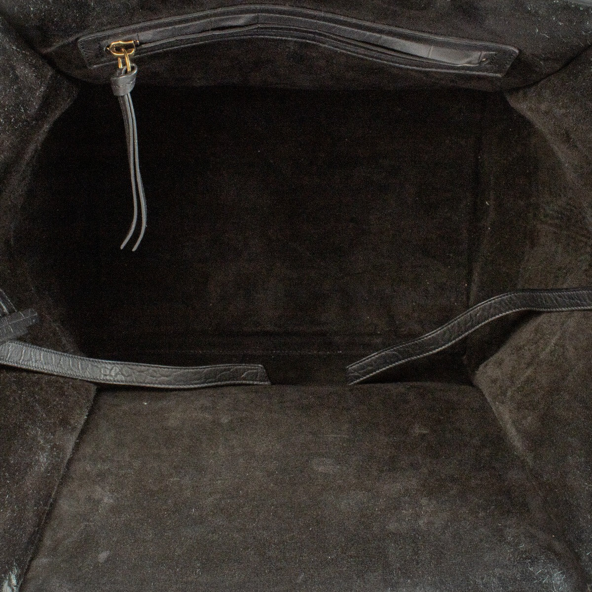 Authentic preloved Celine Black Crocodile Embossed Medium Luggage Phantom on Labellov.com