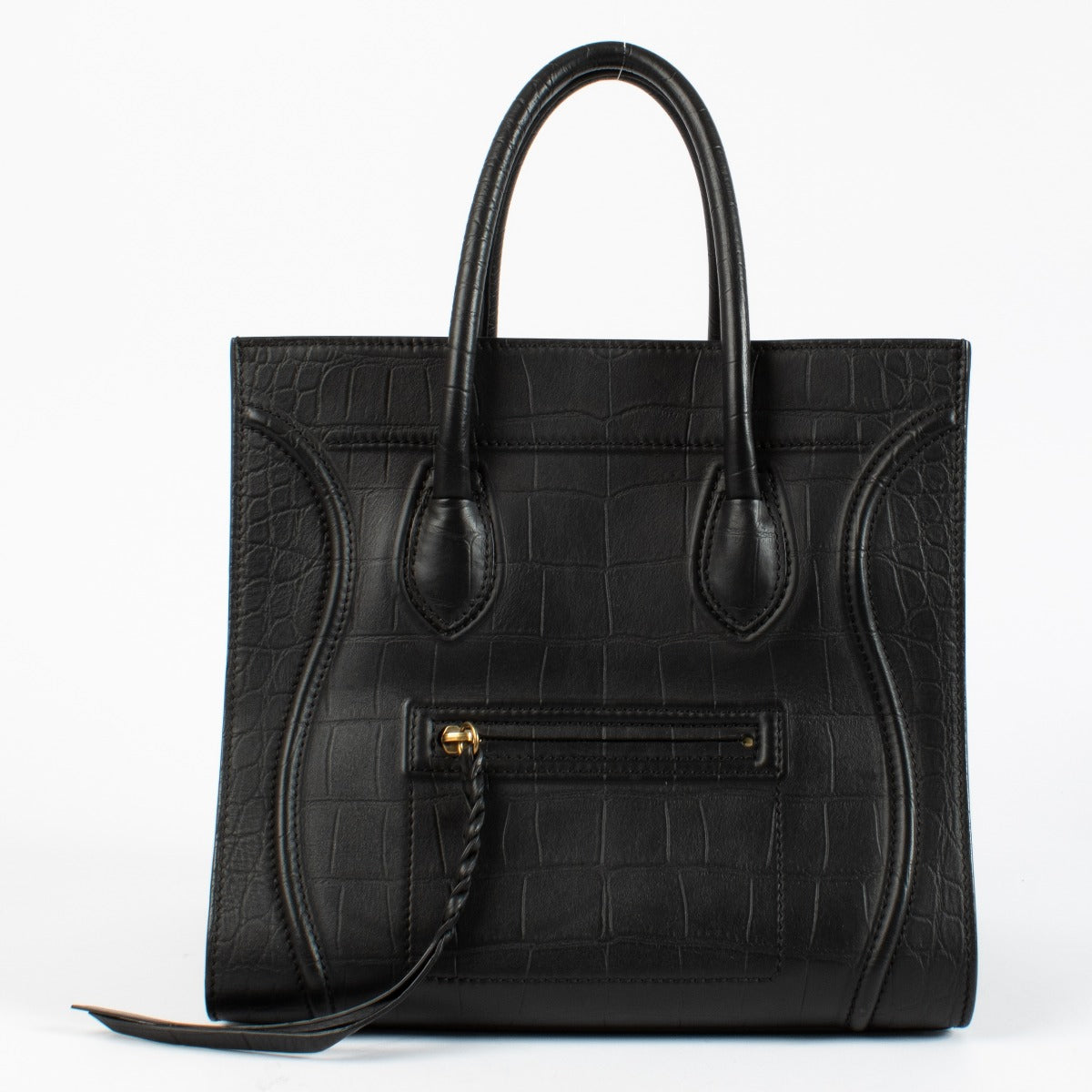Authentic preloved Celine Black Crocodile Embossed Medium Luggage Phantom on Labellov.com