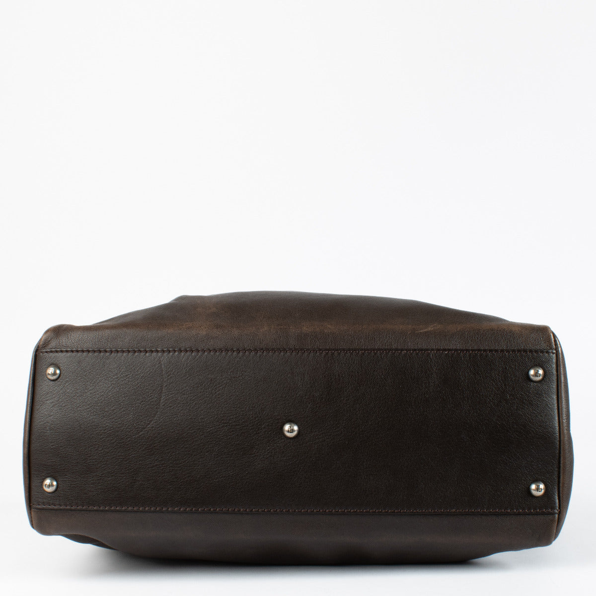 Grand sac Peekaboo Fendi en fourrure marron
