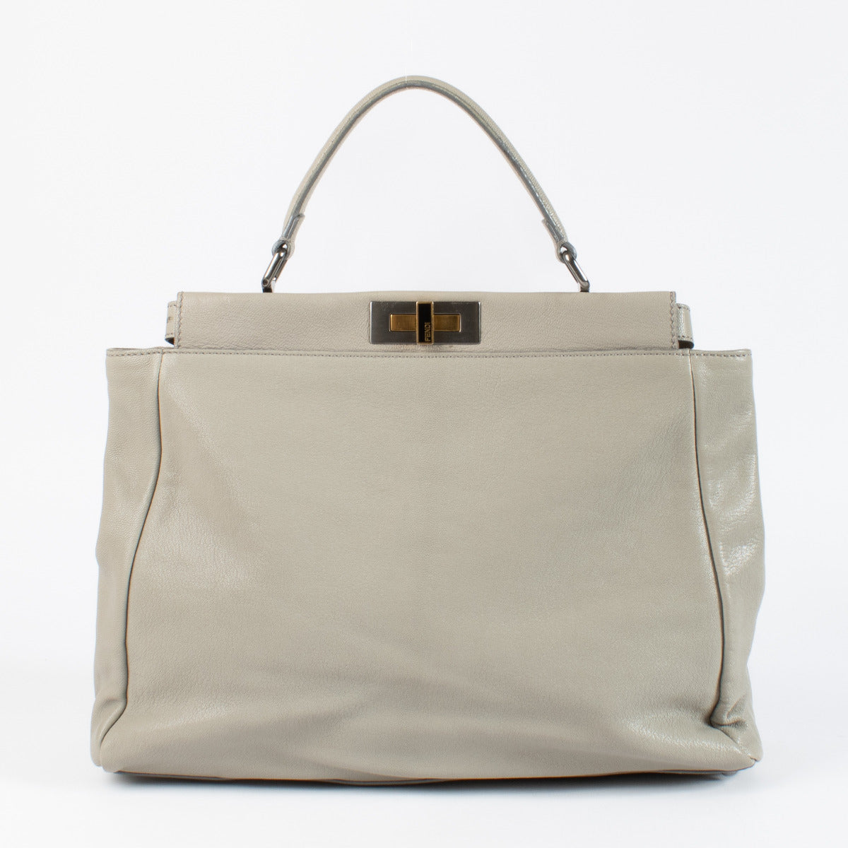 Fendi Grote Peekaboo van grijs geitenleer