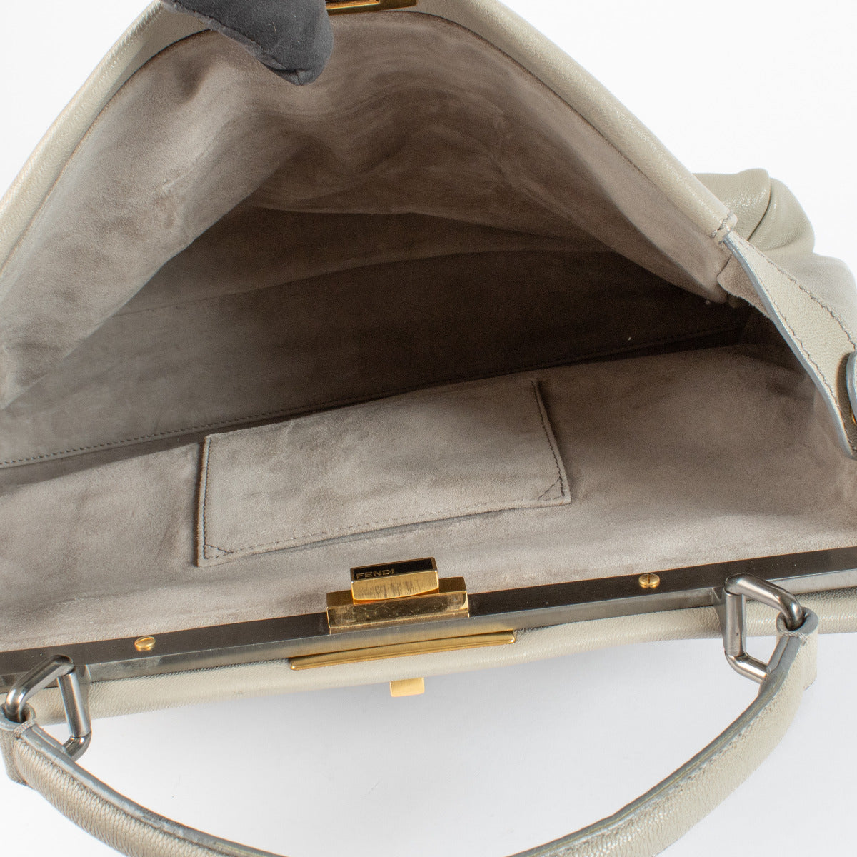 Fendi Grote Peekaboo van grijs geitenleer