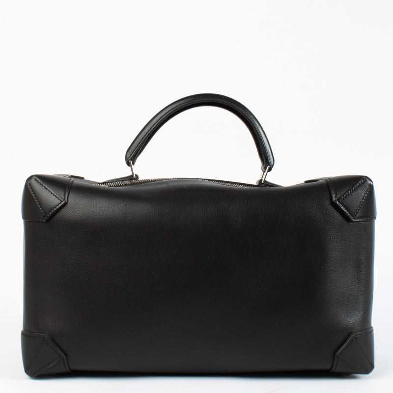 Authentic pre-loved Hermès Maxibox Black Leather PHW on Labellov.com