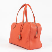 Authentic pre-loved Hermès Victoria II 35 Pink Taurillon Clémence PHW on Labellov.com