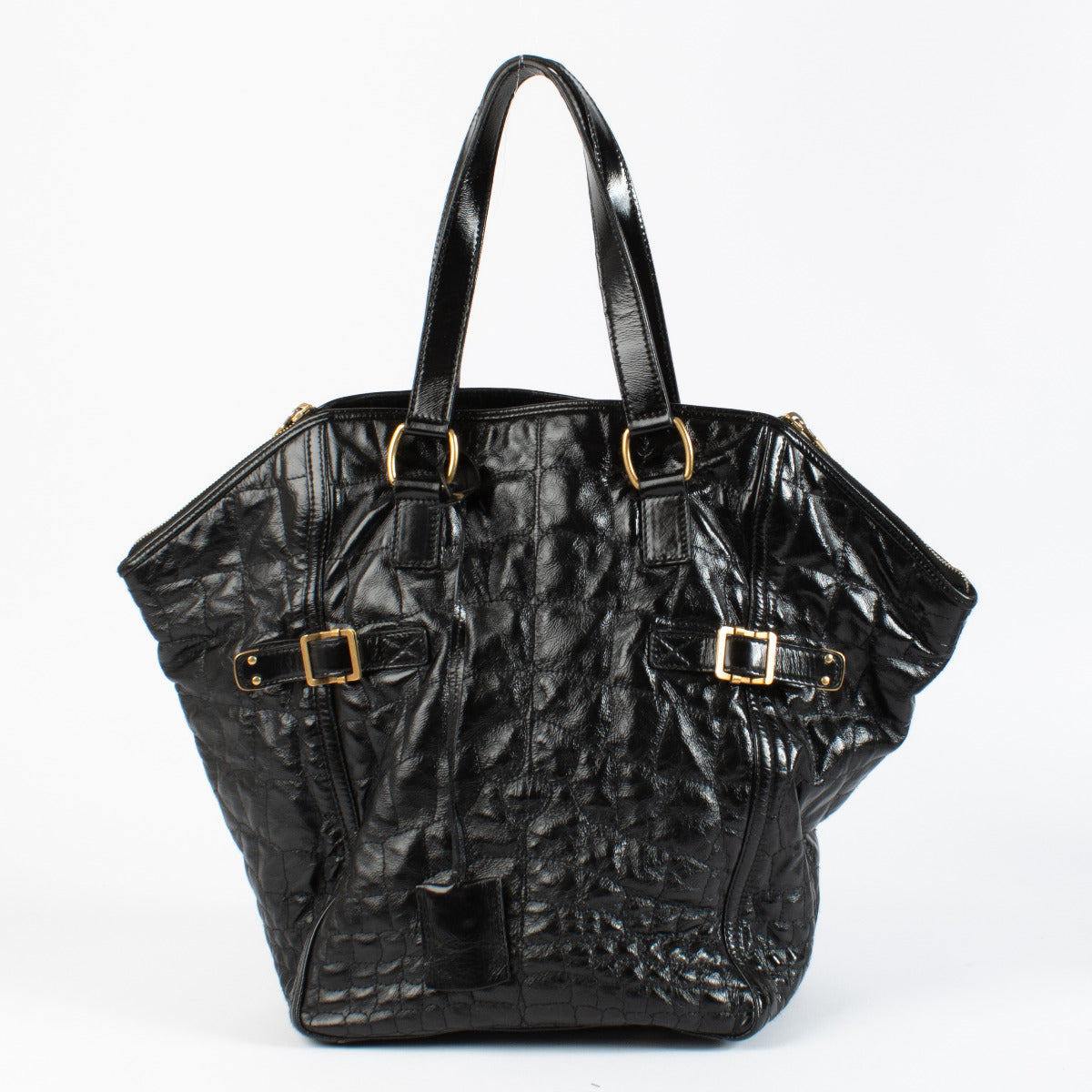 Saint Laurent Black Crocodile Embossed Downtown