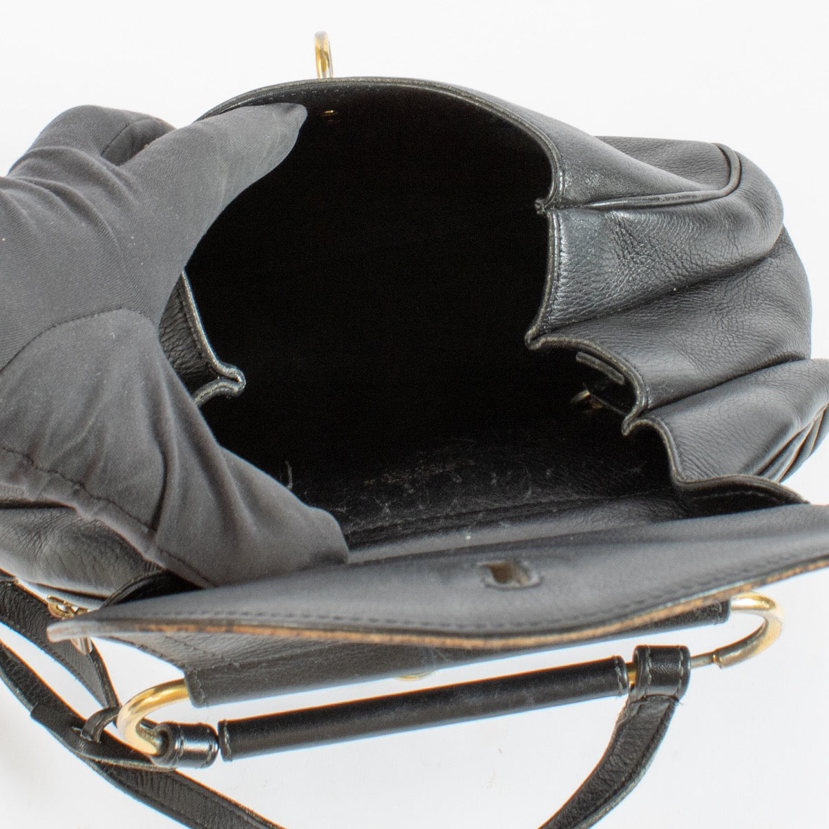 Shop 100% authentic second hand Delvaux Black Cerceau PM Backpack on Labellov.com