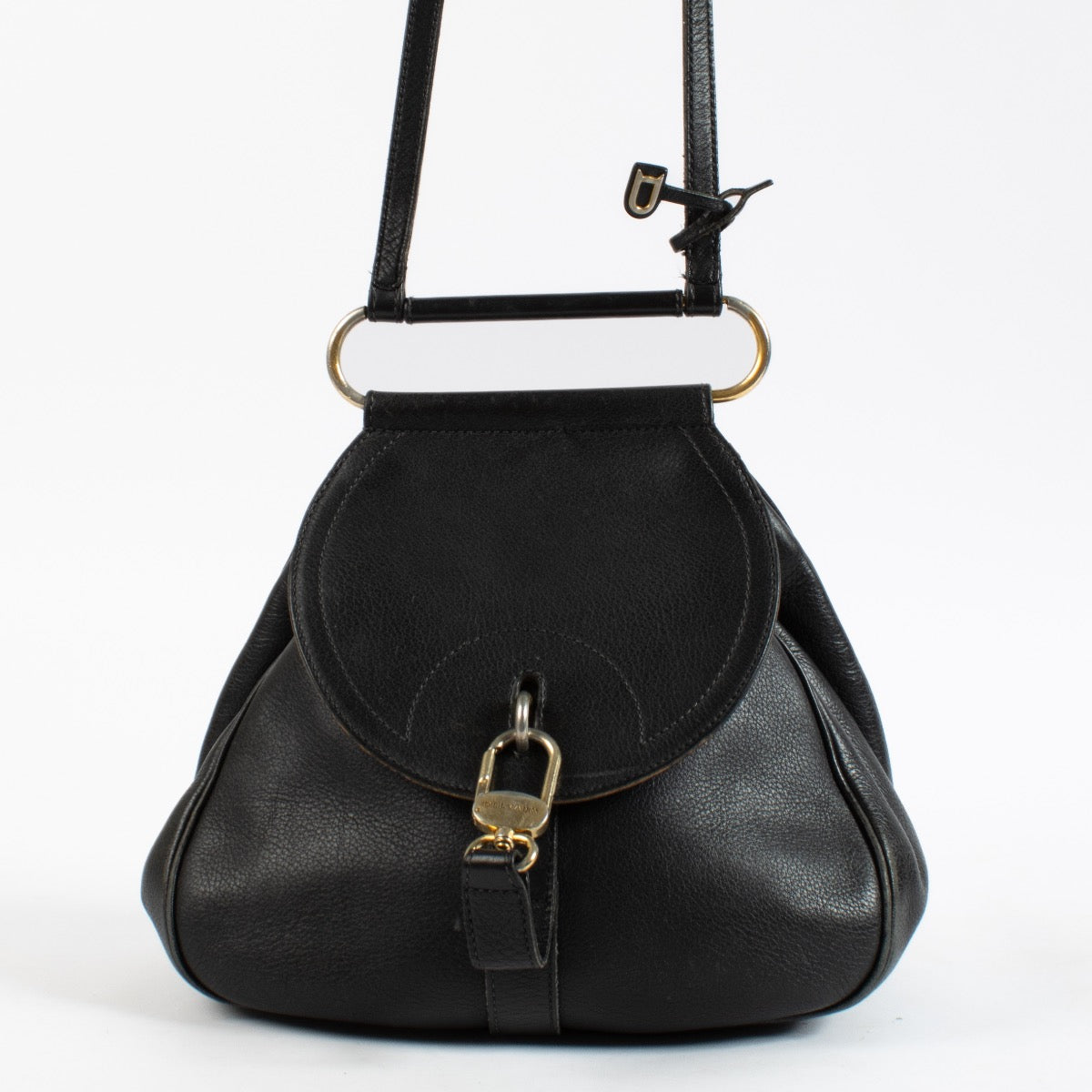 Shop 100% authentic second hand Delvaux Black Cerceau PM Backpack on Labellov.com