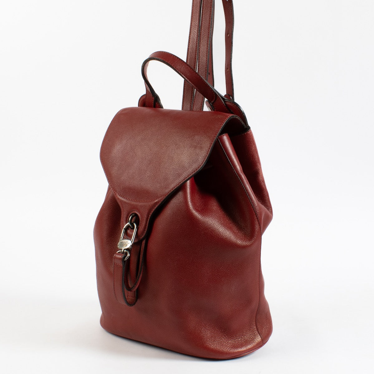 shop authentic Delvaux Burgundy Soleil Backpack on www.labellov.com
