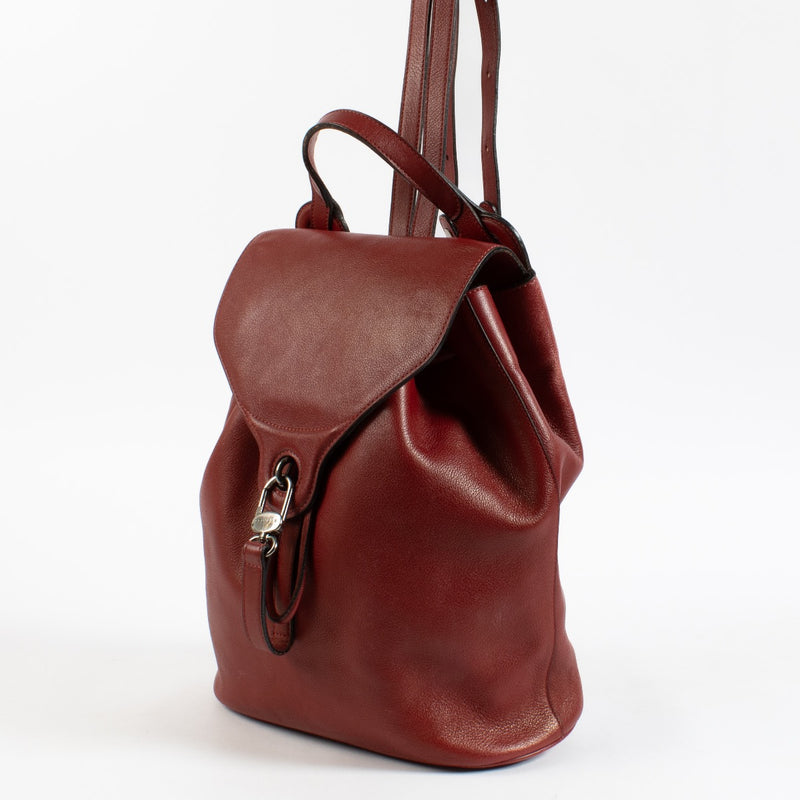 shop authentic Delvaux Burgundy Soleil Backpack on www.labellov.com