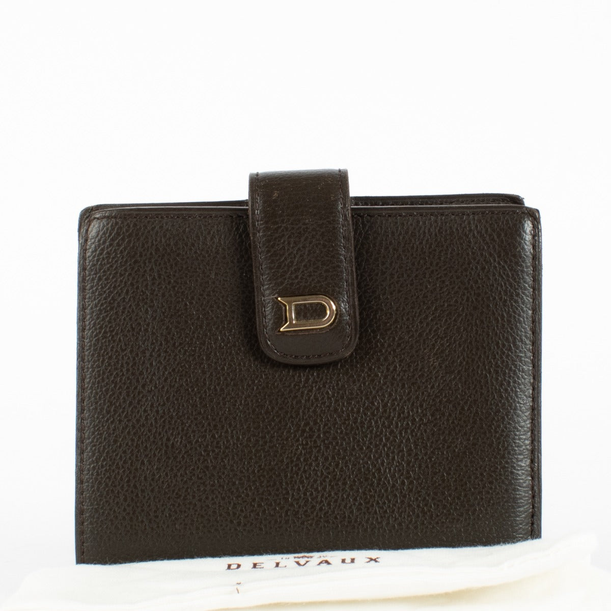 Delvaux Bruine Dinar Portemonnee