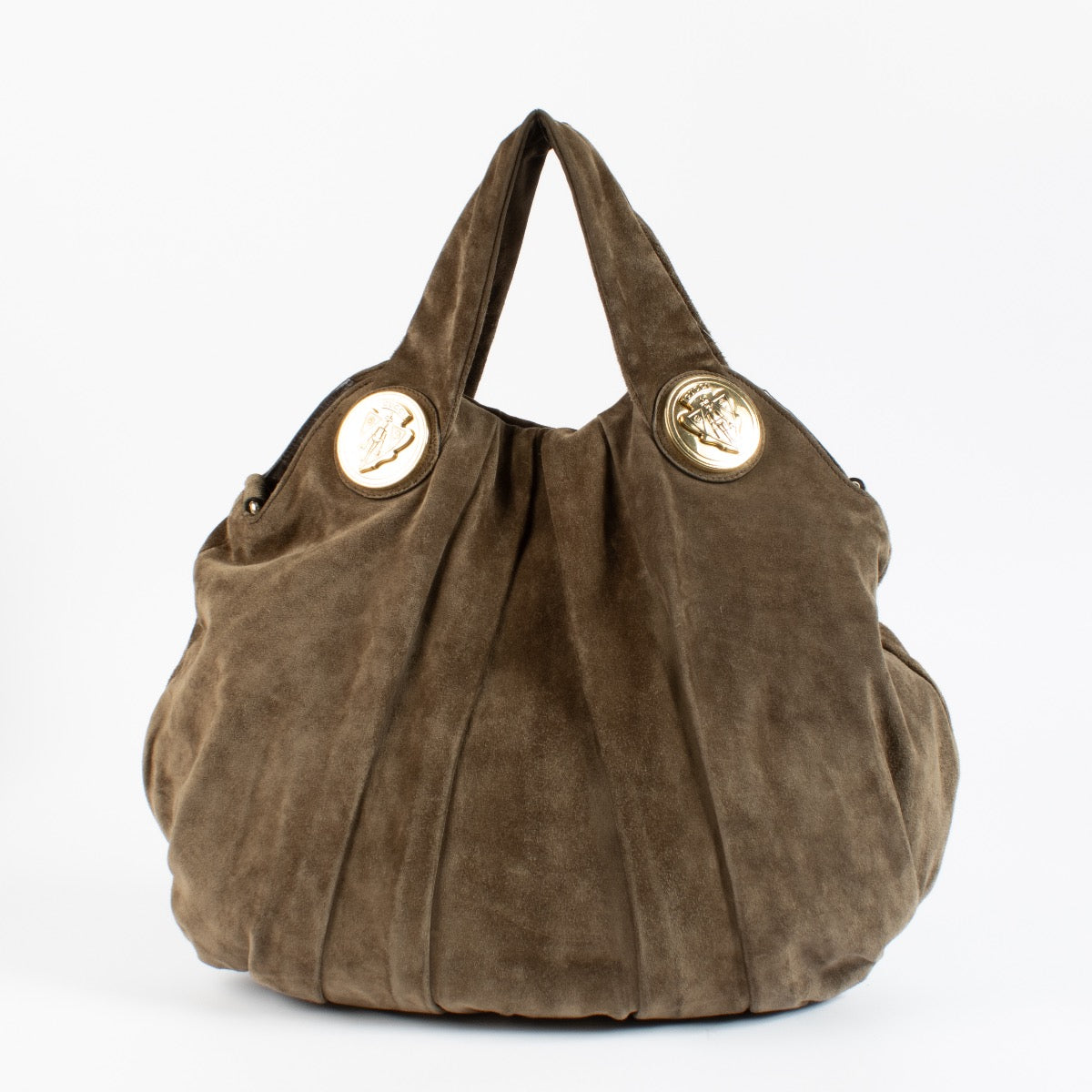 Shop authentic Gucci Camel Suede Hysteria Hobo Bag on www.labellov.com