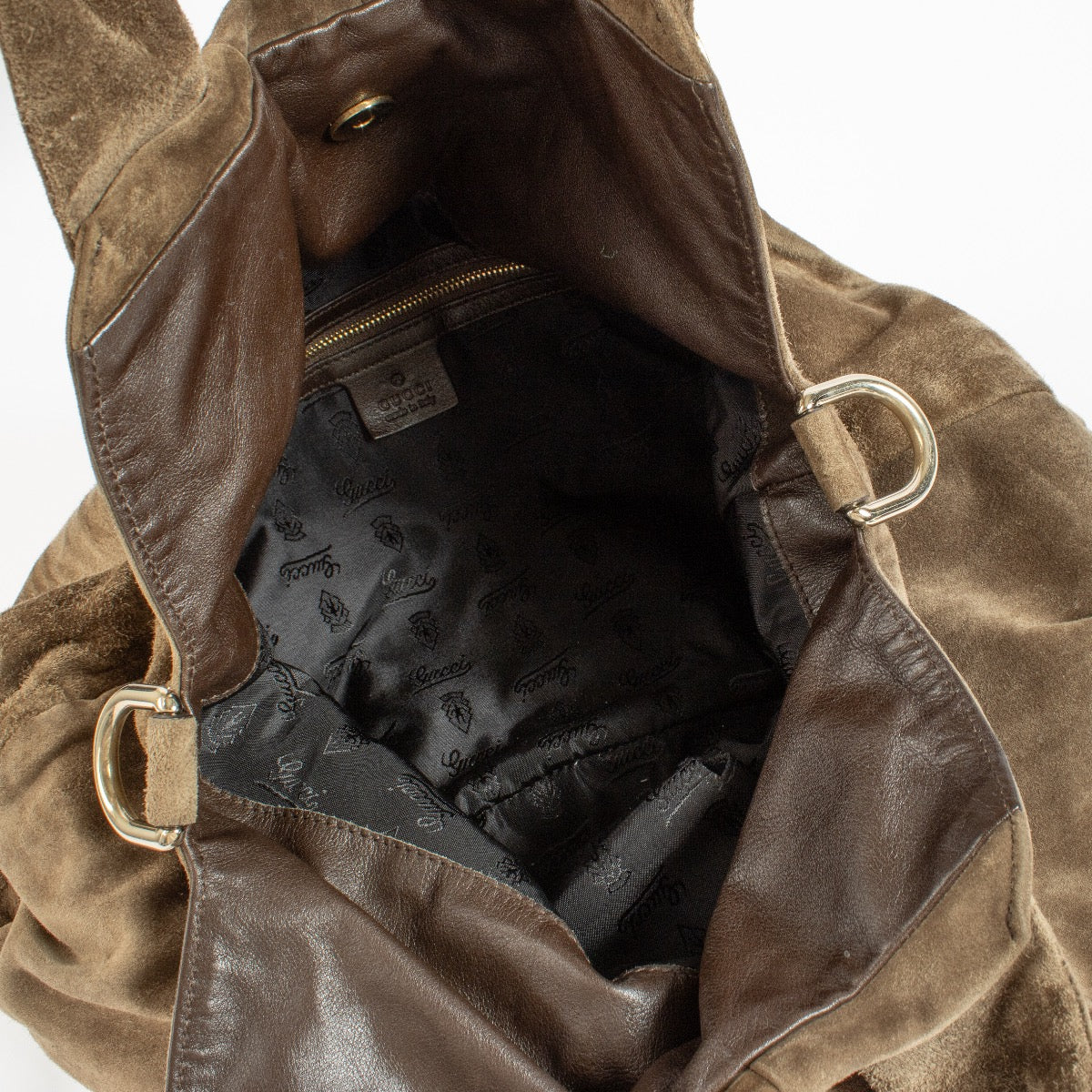 Shop authentic Gucci Camel Suede Hysteria Hobo Bag on www.labellov.com