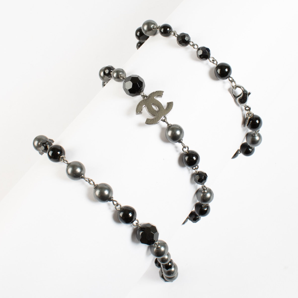 Shop 100% authentic second hand Chanel 10V Black CC Bead Long Necklace on Labellov.com