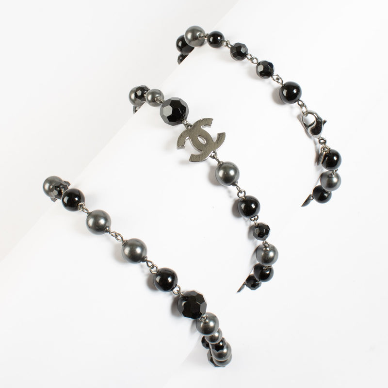 Shop 100% authentic second hand Chanel 10V Black CC Bead Long Necklace on Labellov.com