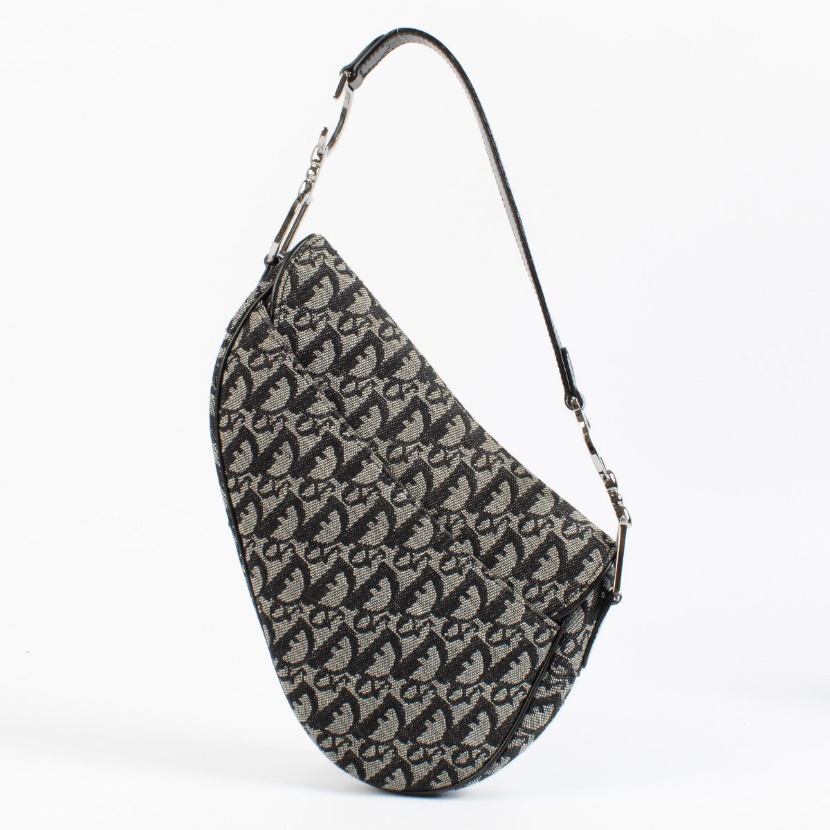 Shop 100% authentic second hand Christian Dior Black Oblique Vintage Saddle Bag on Labellov.com